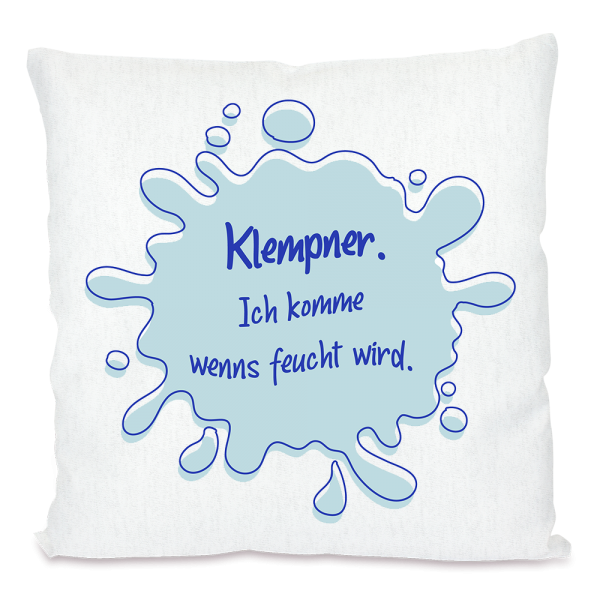 Bild: Kissen mit lustigem Spruch Ruhrpott Klempner - Geschenk